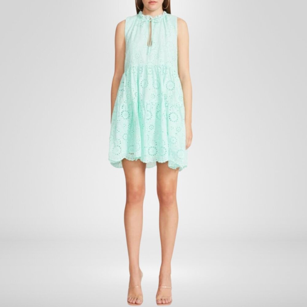 BB Dakota by Steve Madden The Papaya Babydoll Dress In Bay Green Size XS